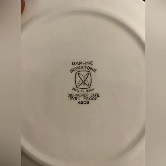 DAPHANE IRONSTONE 4209 PLATE ROUND PLATTER JAPAN Yellow Orange Floral tulip